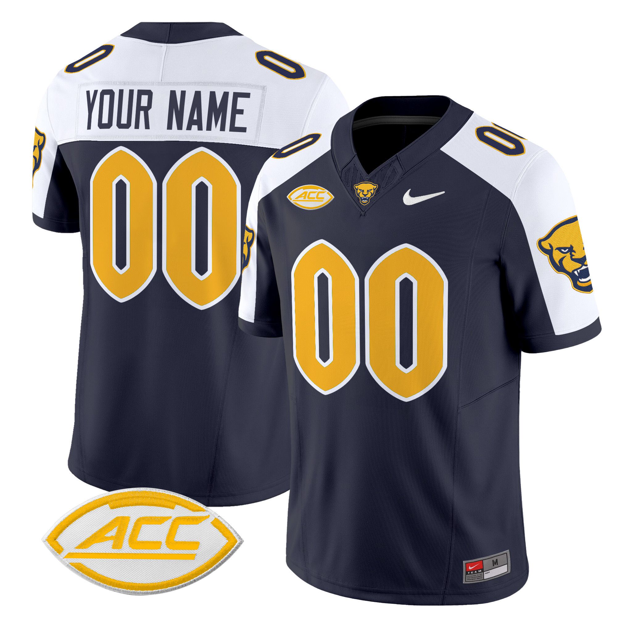 Men Pittsburgh Panthers Black Nike 2024 Vapor Limited Custom NCAA Jersey